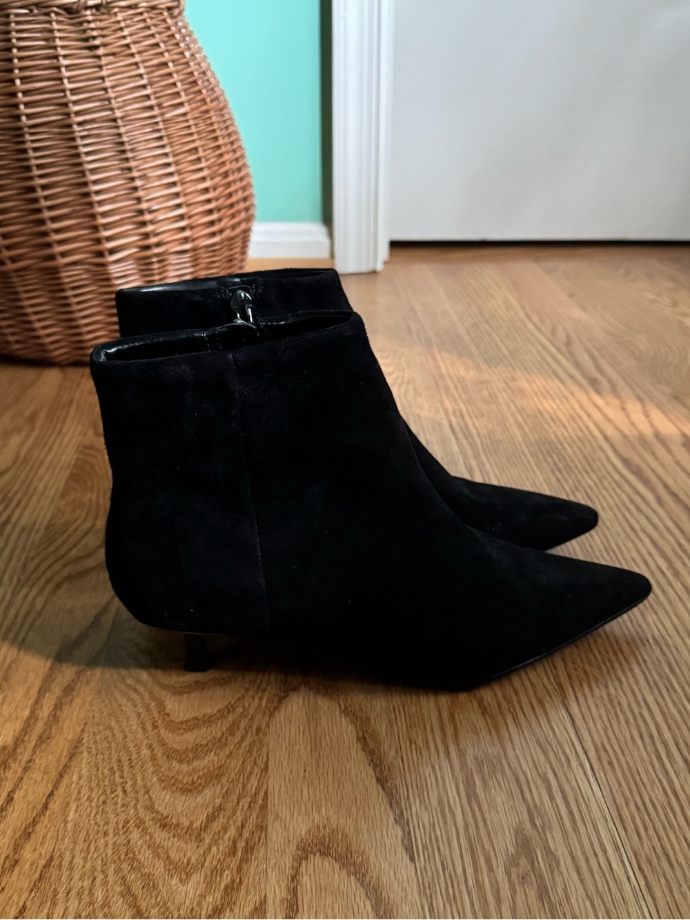 Nine West Suede Pointed-Toe Ankle Boots